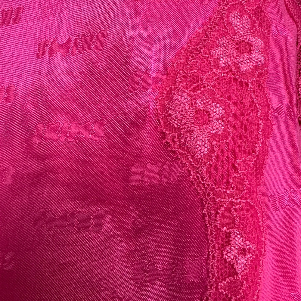 SKIMS Jacquard Lace Long Slip Dress - NWT - Hot Pink - XS - Picture 8 of 8